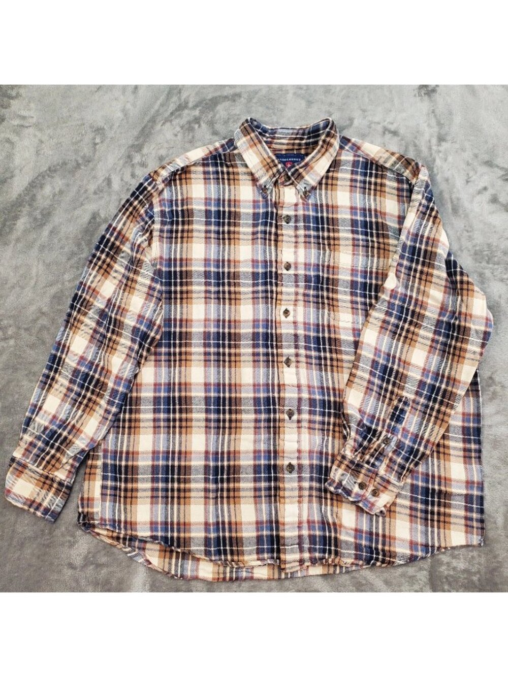 Saddlebred Shirt Mens Size XL Long Sleeve Plaid Button Cotton Flannel Western